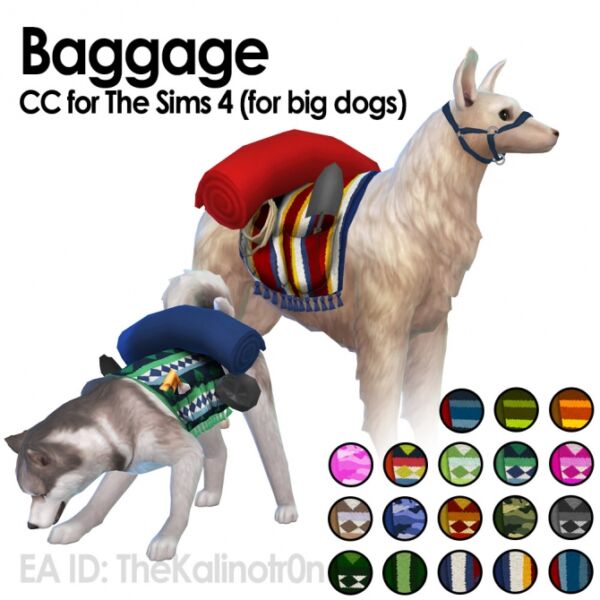 Baggage For Your Animals By Kalino Sims 4 CC