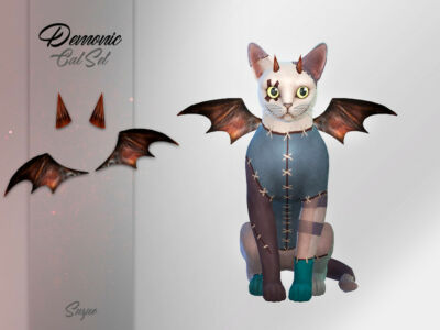 Demonic CAT SET By Suzue Sims 4 CC