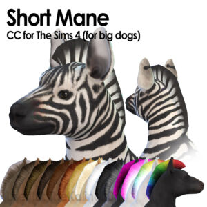 Short Mane (BIG Dogs) By Kalino Sims 4 CC