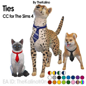 Ties For Your Pets By Kalino Sims 4 CC