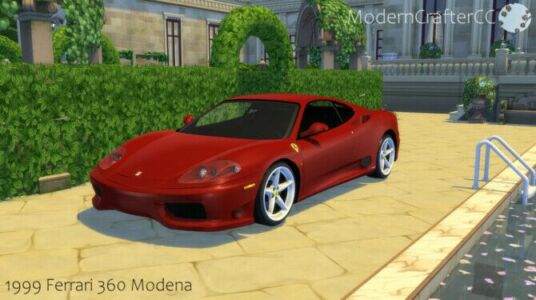 1999 Ferrari 360 Modena by Modern Crafter CC Sims 4 CC