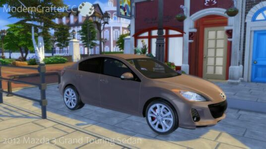 2012 Mazda 3 Grand Touring Sedan At Modern Crafter CC Sims 4 CC