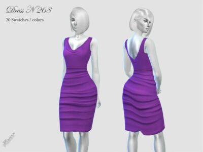 Above Knee Dress N268 By Pizazz Sims 4 CC