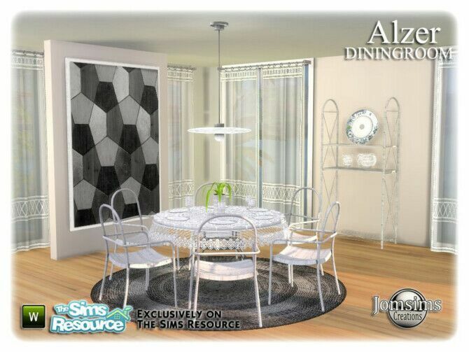 sims 4 cc alzer dining room by jomsims 2