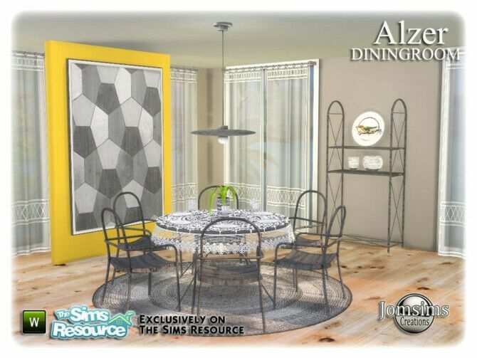 sims 4 cc alzer dining room by jomsims 3