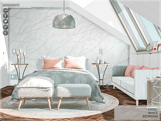 Angel White Bedroom By Moniamay72 Sims 4 CC