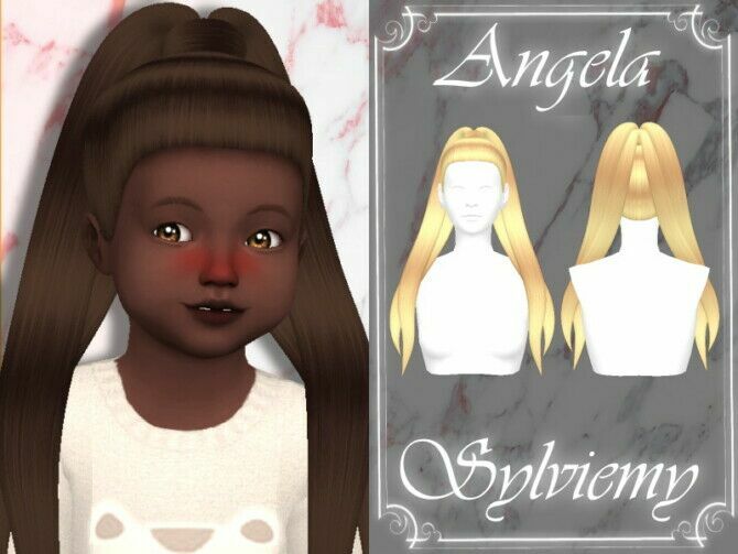 Angela Hairstyle (Toddler) By Sylviemy Sims 4 CC