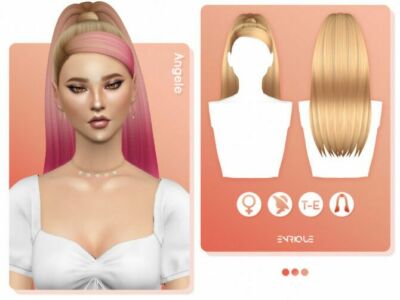 Angele Hairstyle By Enriques4 Sims 4 CC