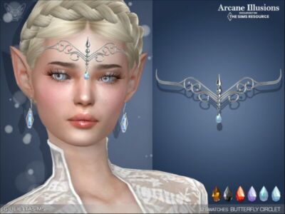 Arcane Illusions – Butterfly Circlet By Feyona Sims 4 CC