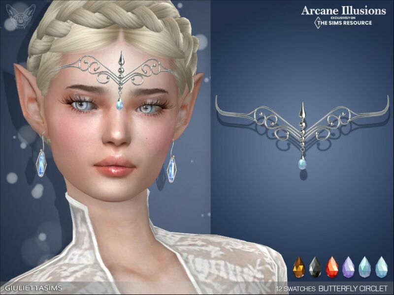 Arcane Illusions – Butterfly Circlet By Feyona Sims 4 CC