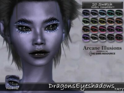 Arcane Illusions Dragons Eyeshadow By Tatygagg Sims 4 CC