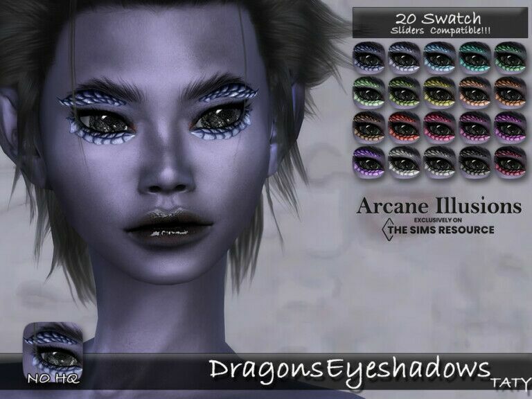 Arcane Illusions Dragons Eyeshadow By Tatygagg Sims 4 CC