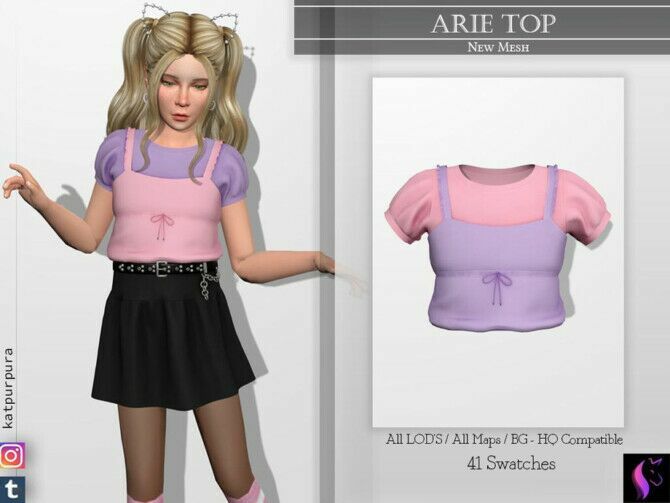 Arie TOP By Katpurpura Sims 4 CC