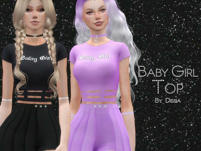 Baby Girl TOP By Dissia Sims 4 CC