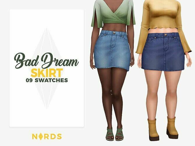 BAD Dream Skirt By Nords Sims 4 CC