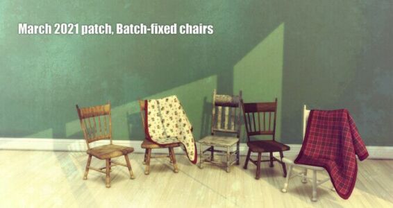 Batch-Fixed Chairs At Haruinosato’s CC Sims 4 CC