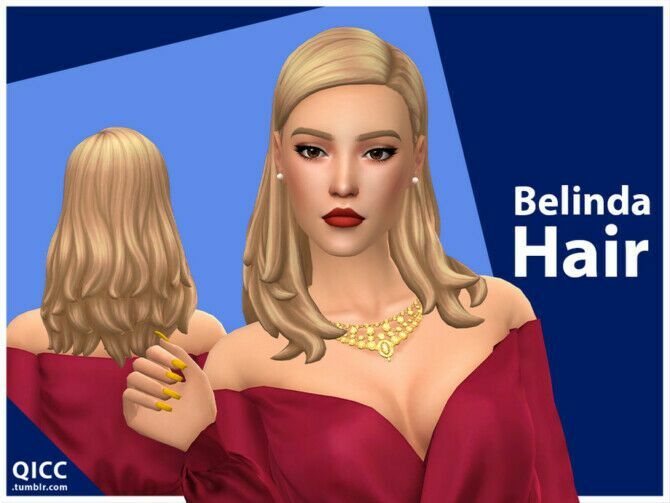 Belinda Hair By Qicc Sims 4 CC