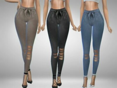 Belted Pants By Puresim Sims 4 CC