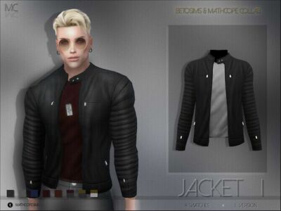 Biker Jacket I By Mathcope Sims 4 CC