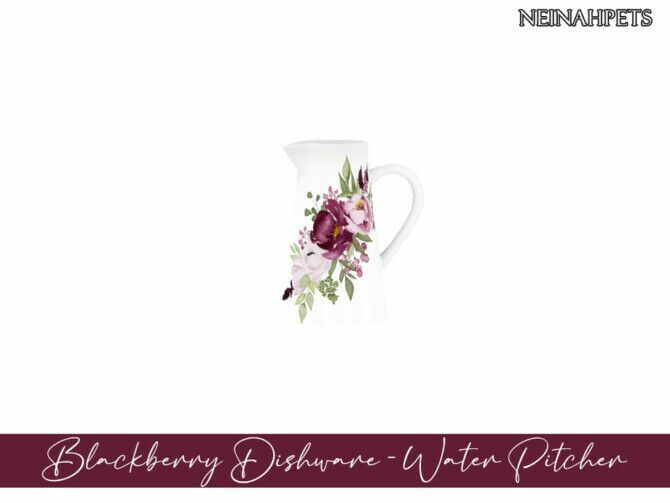 sims 4 cc blackberry dishware by neinahpets 4