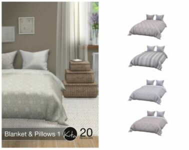 Blanket & Pillows 1 At Ktasims Sims 4 CC