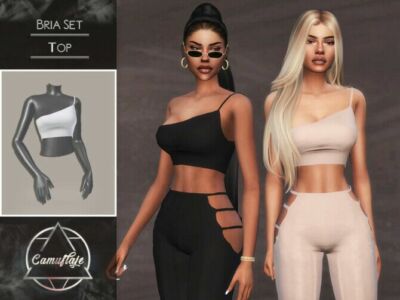 Bria SET (TOP) By Camuflaje Sims 4 CC