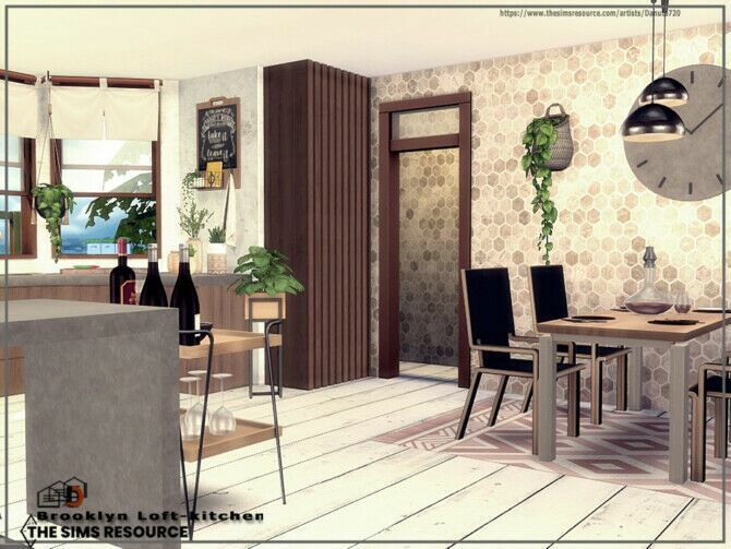 sims 4 cc brooklyn loft kitchen by danuta720 3