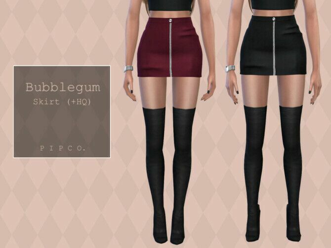 Bubblegum Skirt By Pipco Sims 4 CC