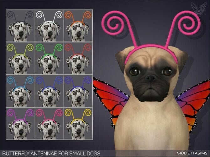 Butterfly Antennae For Small Dogs By Feyona Sims 4 CC