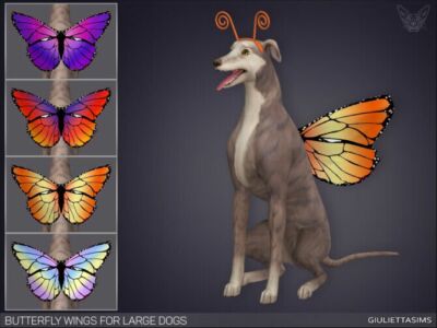 Butterfly Wings For Large Dogs By Feyona Sims 4 CC