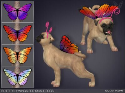Butterfly Wings For Small Dogs By Feyona Sims 4 CC