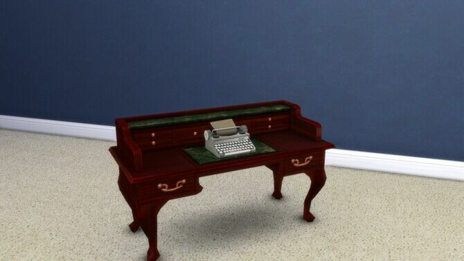 sims 4 cc buyable antique typewriter without case by xordevoreaux 2