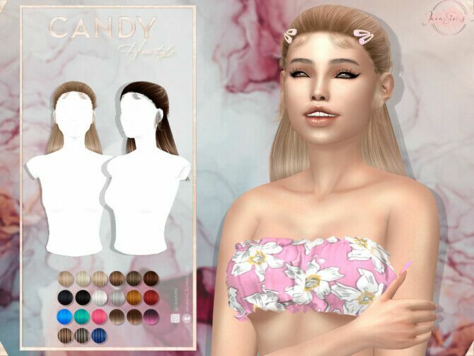 Candy Hairstyle By Javasims Sims 4 CC