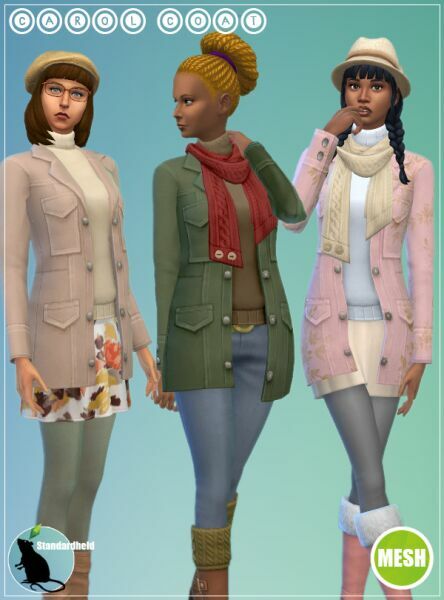 Carol Coats At Standardheld Sims 4 CC