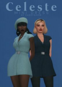 Celeste Mini Dress At Candy Sims 4 Sims 4 CC