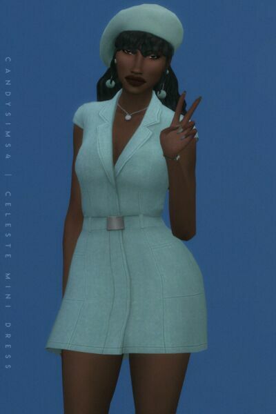 sims 4 cc celeste mini dress at candy sims 4 3