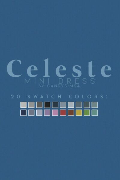 sims 4 cc celeste mini dress at candy sims 4 4