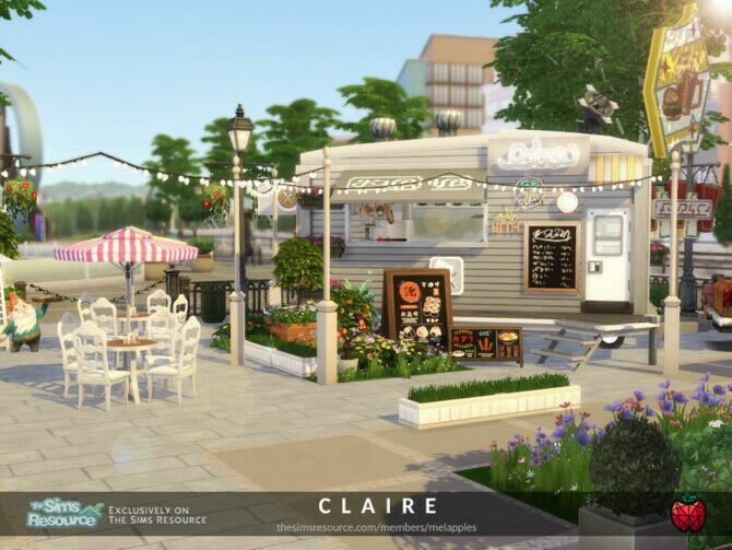 Claire Restaurant By Melapples Sims 4 CC