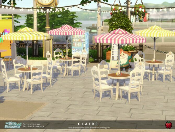 sims 4 cc claire restaurant by melapples 2