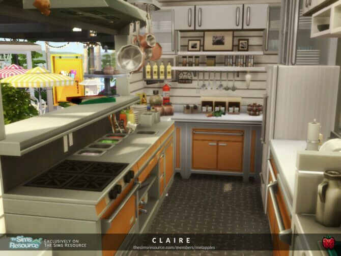 sims 4 cc claire restaurant by melapples 4