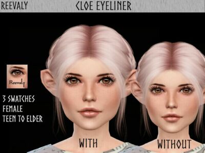 Cloe Eyeliner By Reevaly Sims 4 CC