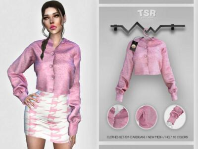 Clothes SET-107 Cardigan BD412 By Busra-Tr Sims 4 CC