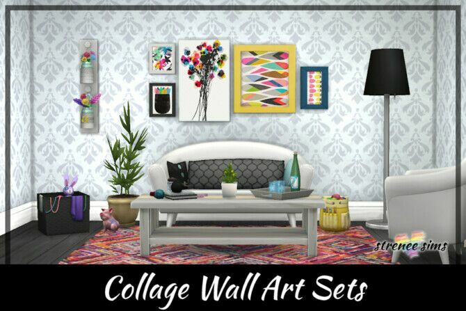 Collage Wall ART Sets At Strenee Sims Sims 4 CC