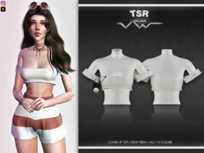 Cover UP TOP BD483 By Busra-Tr Sims 4 CC