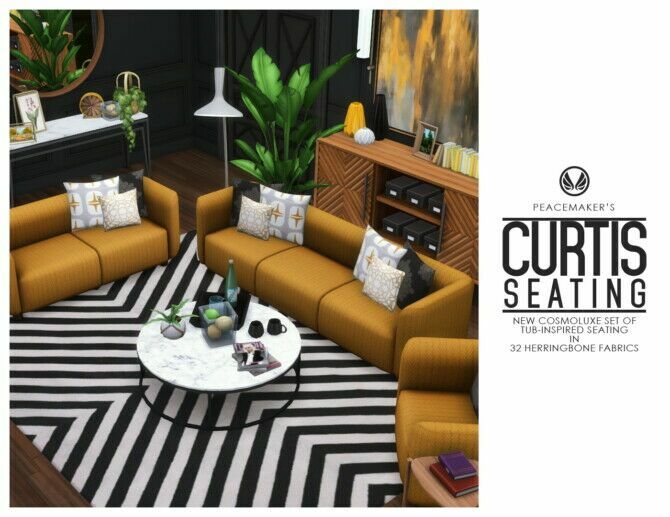 Curtis Seating At Simsational Designs Sims 4 CC