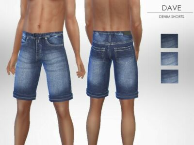 Dave Denim Shorts By Puresim Sims 4 CC