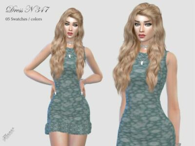 Dress N 347 By Pizazz Sims 4 CC