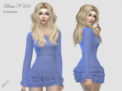 Dress N 354 By Pizazz Sims 4 CC