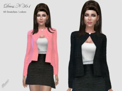 Dress N 361 By Pizazz Sims 4 CC