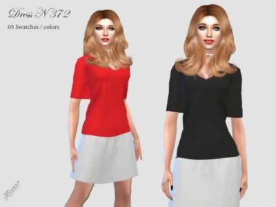 Dress N 372 By Pizazz Sims 4 CC